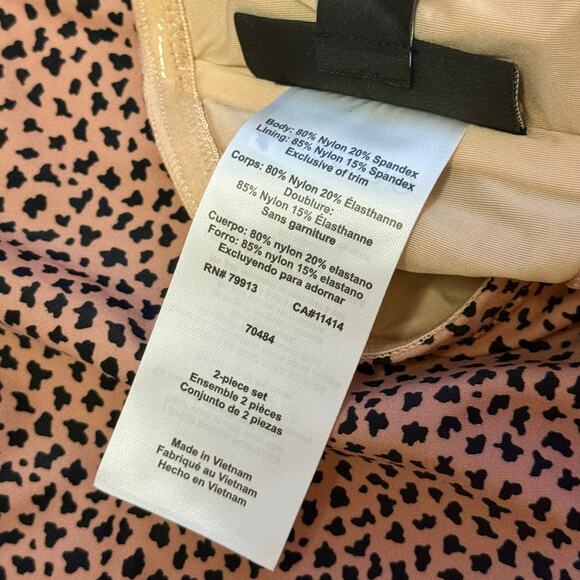 A Pea in the Pod Maternity Animal Print Convertible Two-Piece Swimsuit Set - Picture 10 of 12